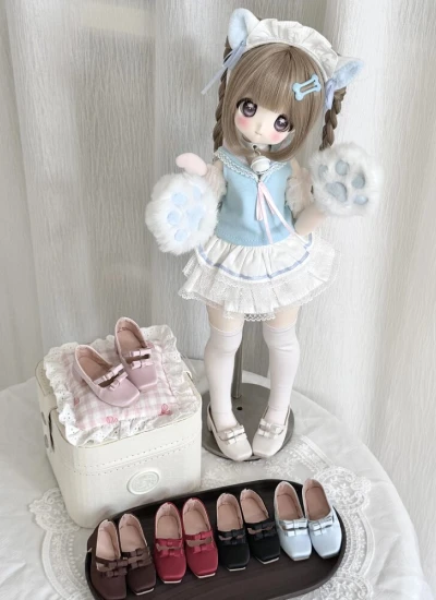 BBWWW BJD Shoes Ribbon Sugar Cube for 1/4 Ball-jointed Doll