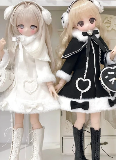 BBWWW BJD Winter Love Song Winter Coat Gril Suit Set for MSD/AZ/Special1/6 Size Ball Jointed Doll