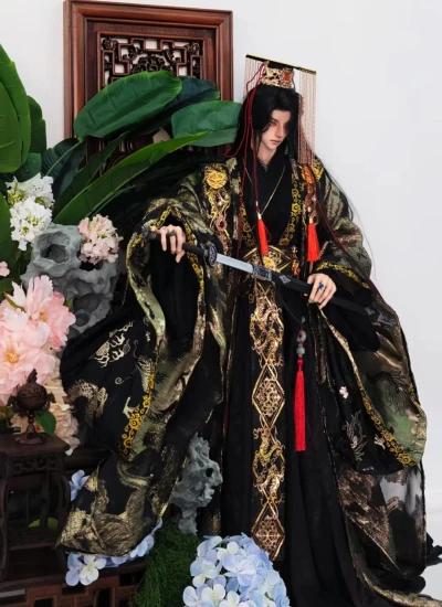 MYJ BJD Clothes Emperor's Mianfu《Ding Wei》set for 70/75/77cm Size Ball-jointed Doll