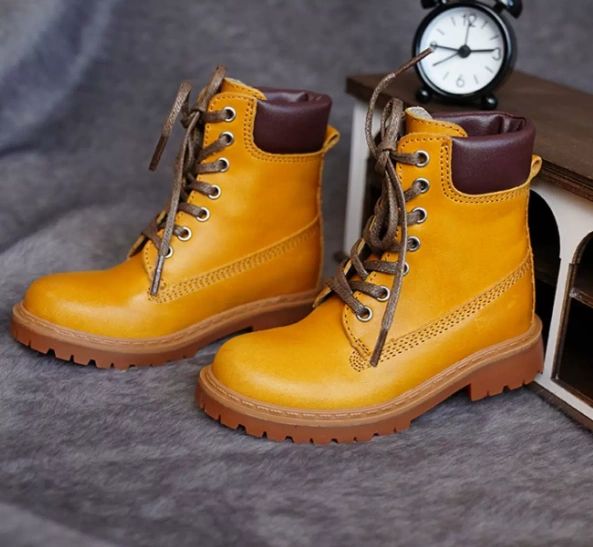BJD Shoes Timberland Style Yellow Work Ankle Boots for 75cm Size Ball-jointed Doll