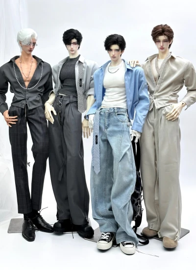 Shan Kou BJD Clothes V-neck Shirt for 1/6 1/4 75cm 77cm Size Ball-jointed Doll