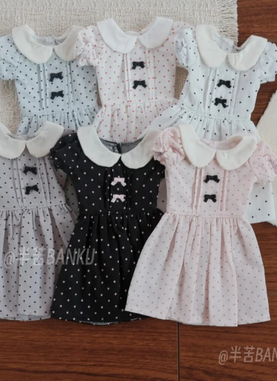 BJD Clothes Peter Pan Collar Dress Collection for OB24 1/6 1/4 1/3 Ball-jointed Doll