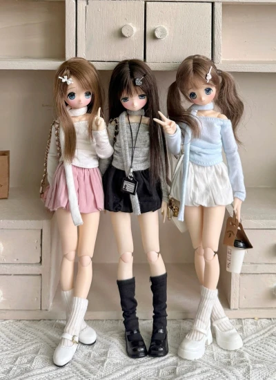 BJD Clothes Off-shoulder Top Bud Skirt for Azone OB22 OB24 Size Ball-jointed Doll
