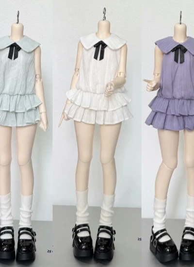 BJD Clothes Sleeveless Cake Dress for 1/4 Large 1/4 Size Ball-jointed Doll