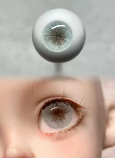 ドール用アイ レジンアイ リアル風 石膏+樹脂アイ グレー 10mm/12mm/14mm/16mmサイズ人形用 BJD