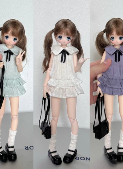 BJD Clothes Sleeveless Cake Dress for Azone OB22 Size Ball-jointed Doll