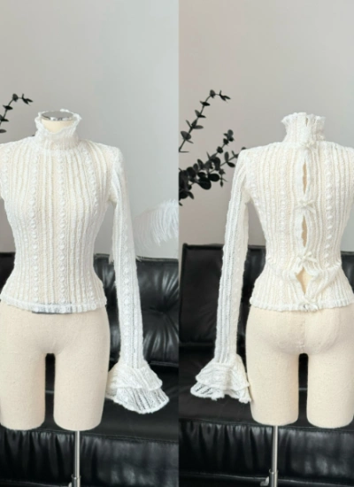 TBDOLL BJD White Ruffle Sleeve Lace Undershirt《Maiden's Wish》 for 62/68/71cm Size Ball Jointed Doll