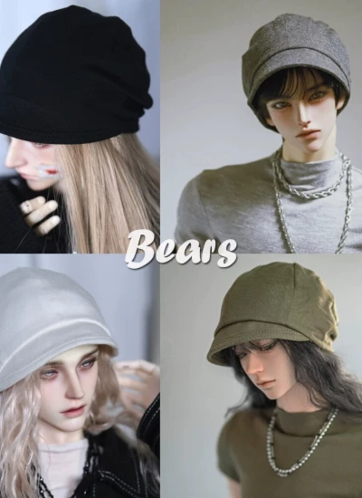 BJD Clothes A538 6-panel Brimmed Beanie Hat for 1/4 1/3 70cm 75cm Size Ball-jointed Doll