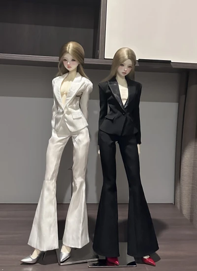 YEEVENTIDUE BJD Clothes Black White Suit Set for SD16 Size Ball Jointed Doll