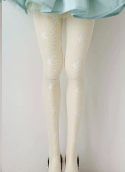 Bjd Socks Girls Star White Pantyhose Stockings for 1/3 Ball-jointed Doll