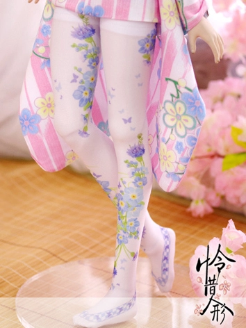 Bjd Socks Girl Lady Printed High Stockings for SD Ball-jointed Doll