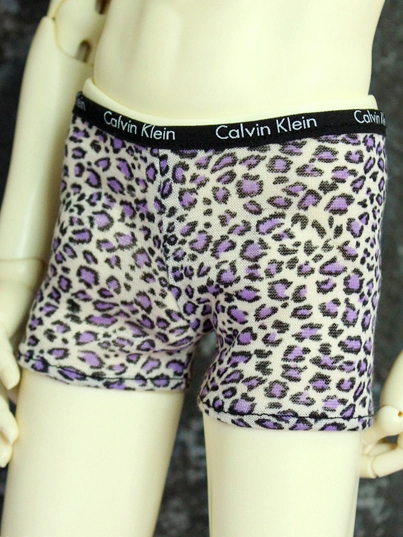 In Stock Clothes Boy Underpants Purple Leopard Panties for 70cm Ball-jointed Doll