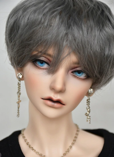 BJD Boy Wig Gray Short Hair Wig for SD/MSD/YOSD Size Ball-jointed Doll