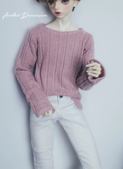 BJD Clothes Boy Pink Round Neck T-shirt for SD/70CM Ball-jointed Doll